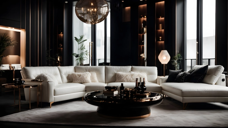 Warna Hitam Elegan untuk Ruang Tamu