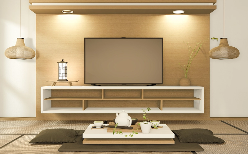 Desain Ruang TV Lesehan
