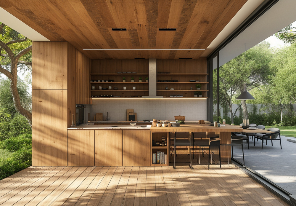 Dapur outdoor minimalis modern