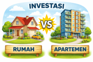 ilustrasi investasi rumah vs apartemen