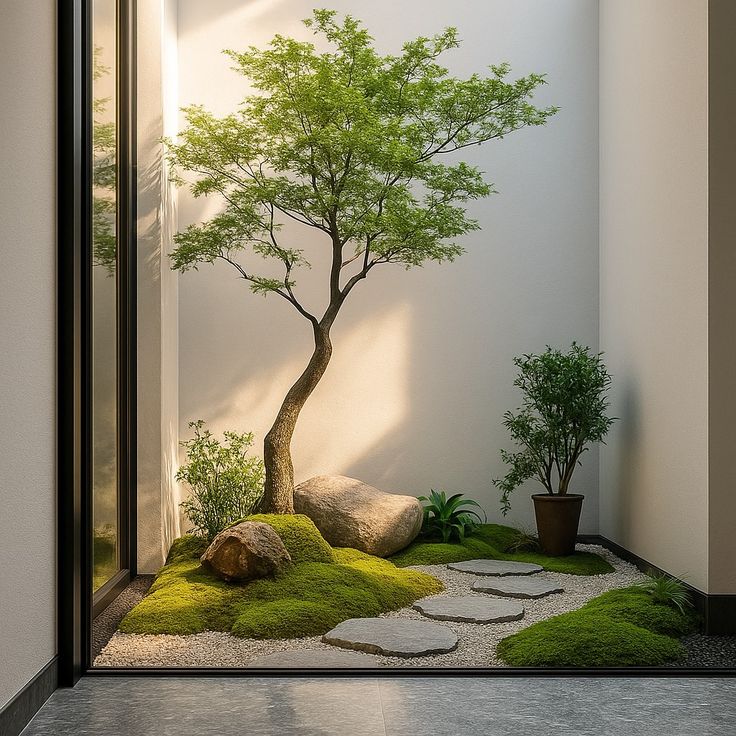 Taman kecil di sudut rumah