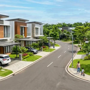 Perumahan cluster yang tidak menggunakan pagar dalam artikel Kenapa Rumah Cluster Tidak Pakai Pagar di website Ecotown.id