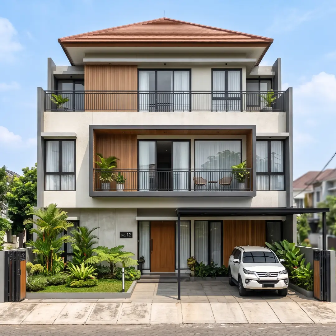 Ilustrasi rumah dengan 3 lantai dalam artikel Rumah 3 Lantai di Depok di website Ecotown.id