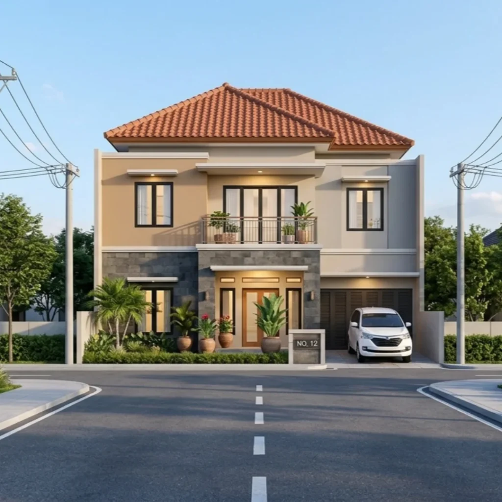 Ilustrasi rumah "tusuk sate" dalam artikel Rumah Tusuk Sate di website Ecotown.id